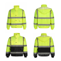 Hot Sale High Visibility Safety Jacket Reflective Bomber Jacket Waterproof Hi Vis 2 in 1 Jacket